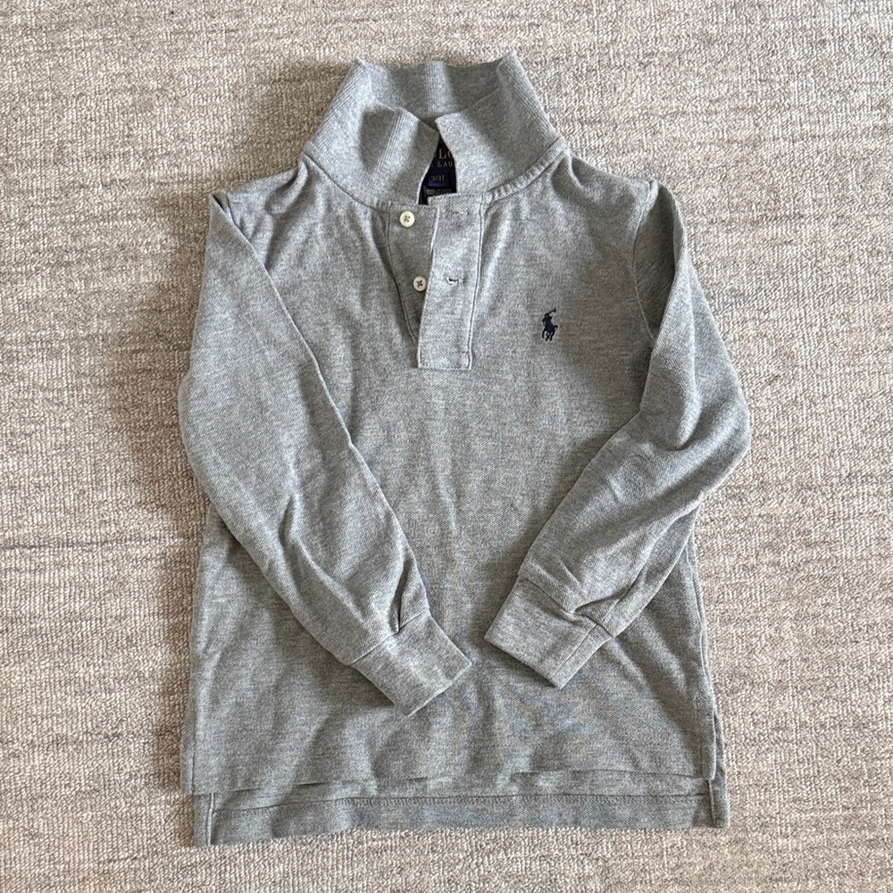 Polo by Ralph Lauren Kids Gray Long Sleeve Polo